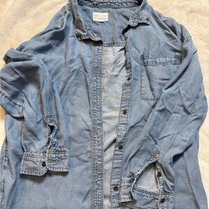 American Eagle Outfitters Denim Oversized Shirt